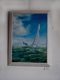 Oil painting Sailboat